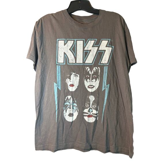 KISS rock band tee T-shirt womens size Large retro - Picture 1 of 8